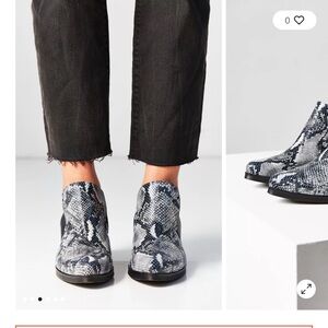 Intentionally Blank Snakeskin Ankle Boots